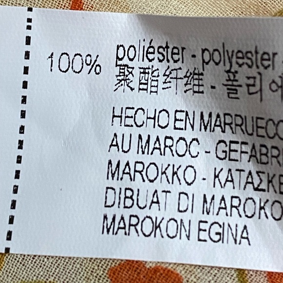 NWT. Zara Cream/Beige Paisley Printed Chiffon Blouse. Size L. - Picture 9 of 10